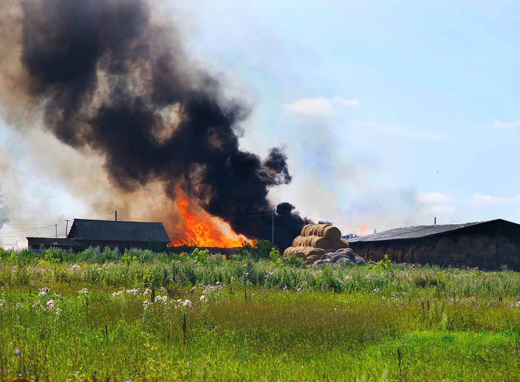 farm structure on fire that may be covered by fire legal liability insurance logan county il